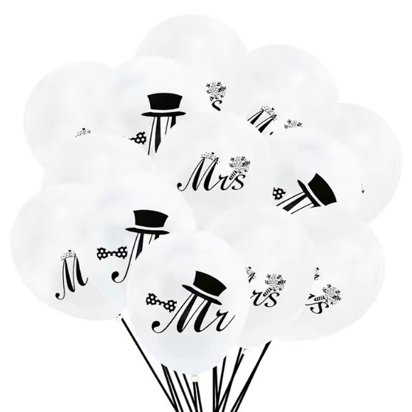 10pcs 10 inch New Mr Mrs Balloon Balloon Latex Balloons Wedding Party Decoration - Picture 7 of 7